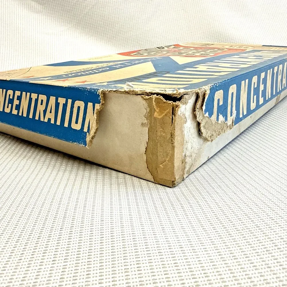 Vintage 1964 Concentration Board Game 8th Edition Milton Bradley No. 4950 USA